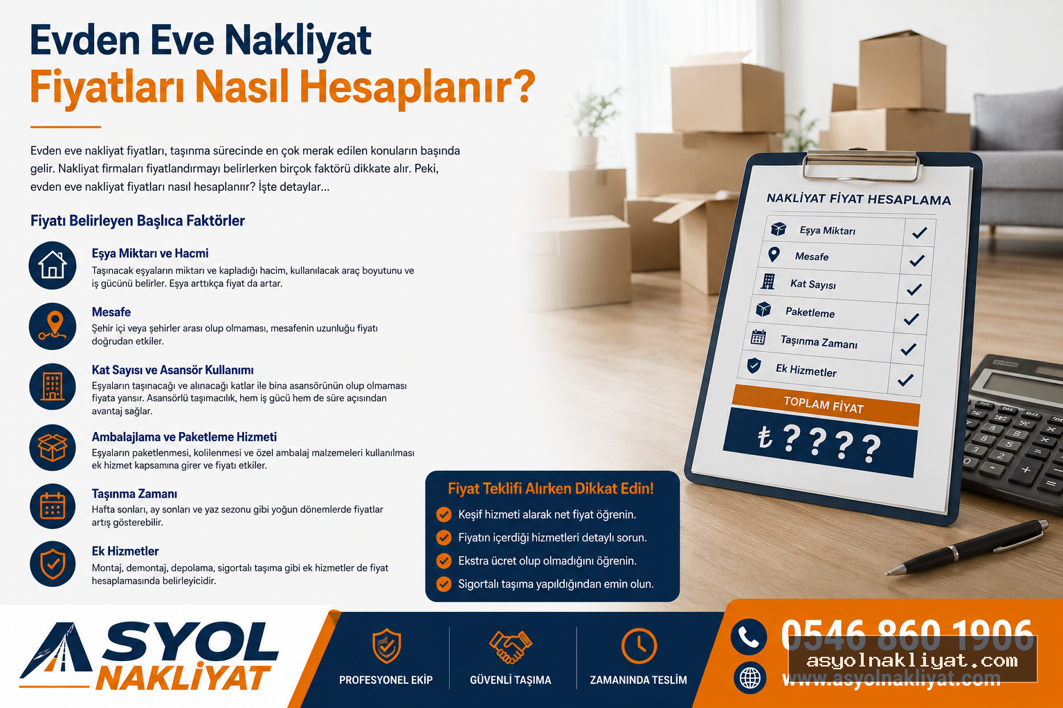 Evden Eve Nakliyat Fiyatları Nasıl Hesaplanır?