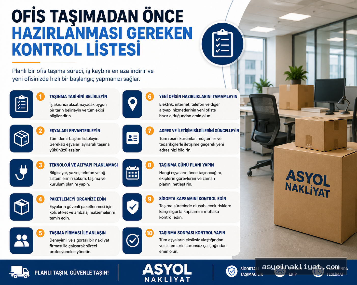 Ofis Taşımadan Önce Hazırlanması Gereken Kontrol Listesi